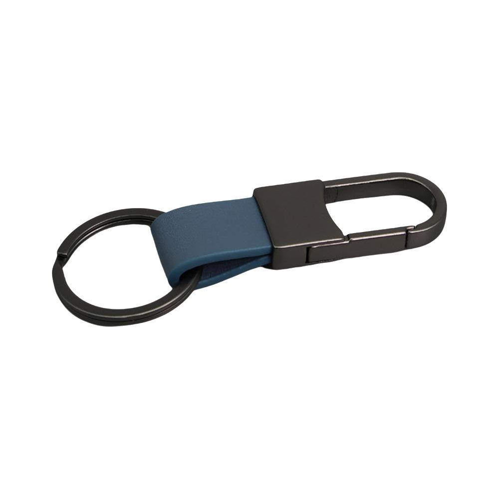 Alloy Leather Fur Keychain Anti-Lost Metal Waist Hanging Key Chain Matte Multifunctional Carabiner Holder Keyrings for Women Men