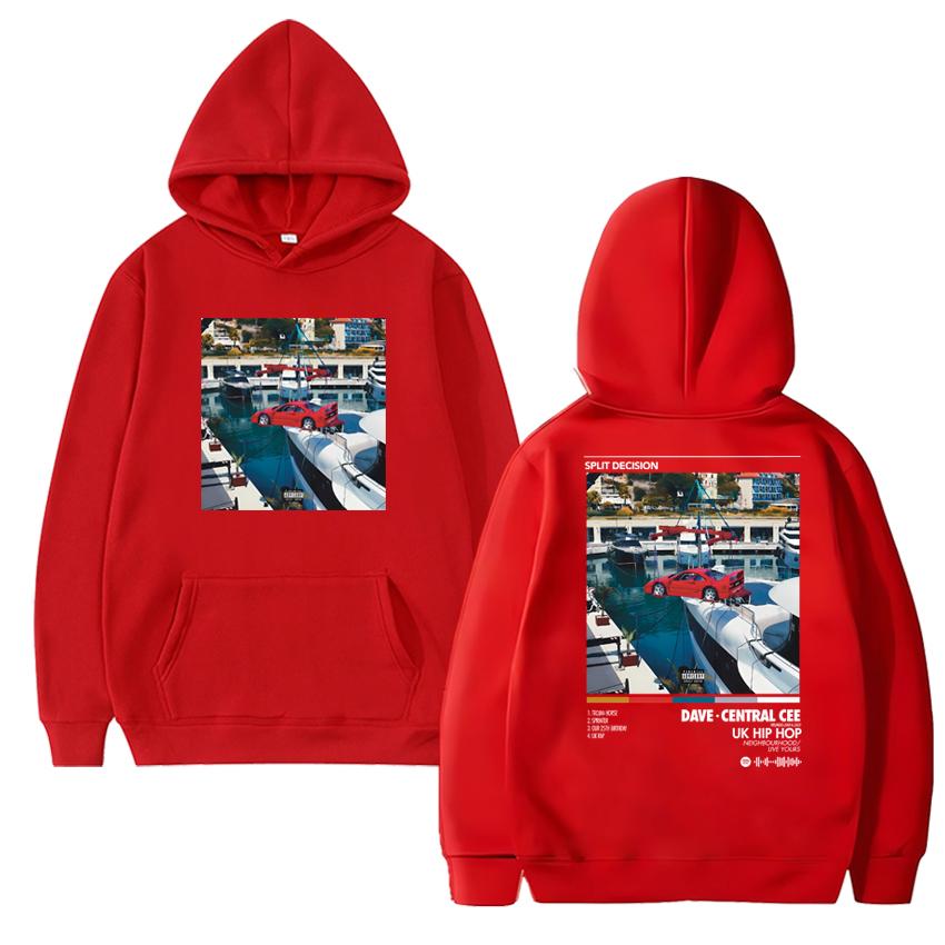 New In Autumn Winter Central Cee Album Poster Fleece Hoodies Double Sided Print Men Women Pullover Long Sleeve Unisex Sweatshirt