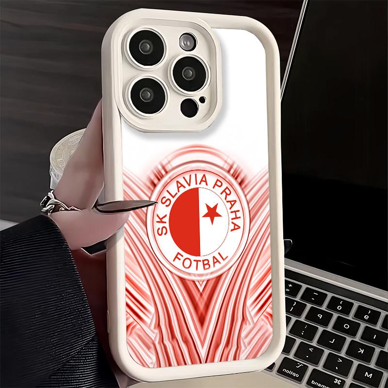 Phone Case for iPhone 17 Air 16E 15 16 Pro Max Sk Slavia Praha Czech Republic Cover 14 Plus 13 12 Mini Soft Shell Silicone Funda