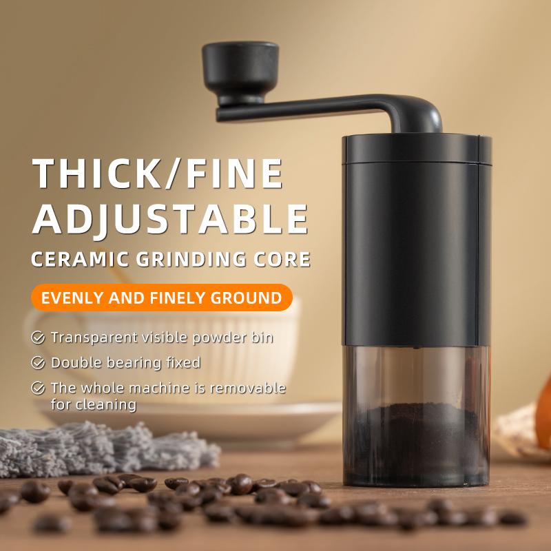 1pc Manual Coffee Grinder Portable Grinder Home Outdoors Travel Hand Crank Coffee Grinder Adjustable Bean Grinder