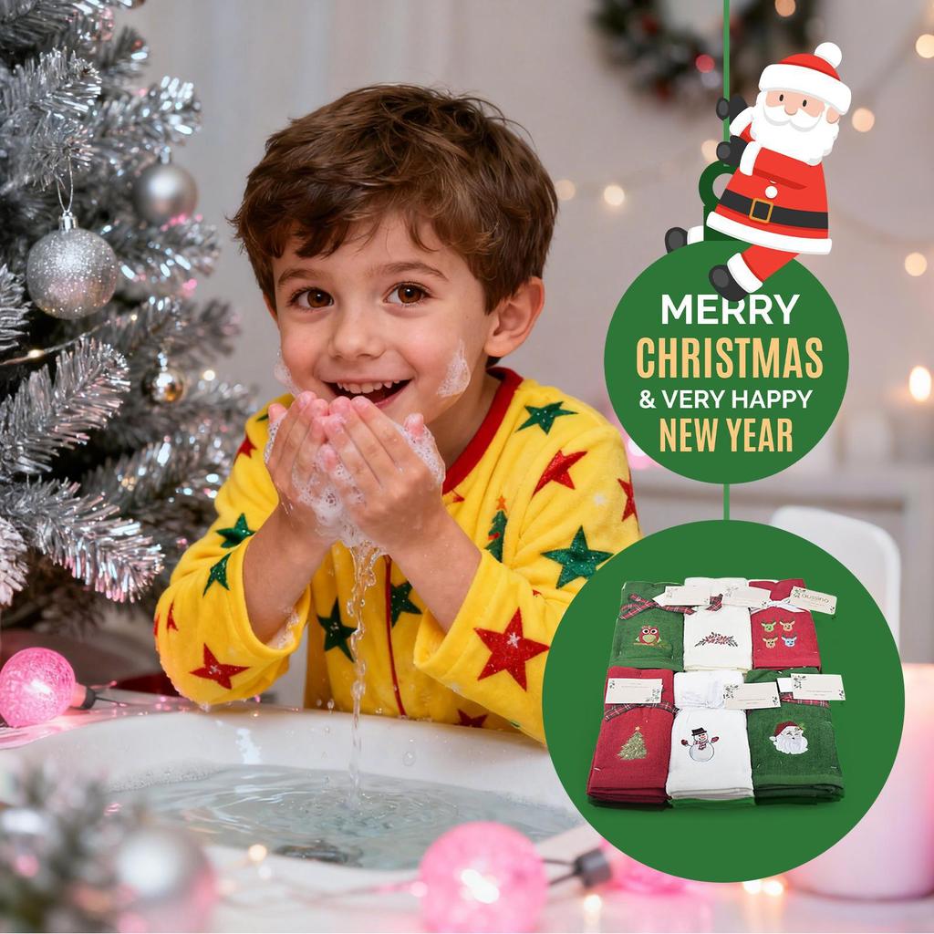 Christmas Hand Towels For Bathroom Skin-Friendly Handkerchief Christmas Tree Dish Hand Towels For Beach Trips Hiking Gardening
