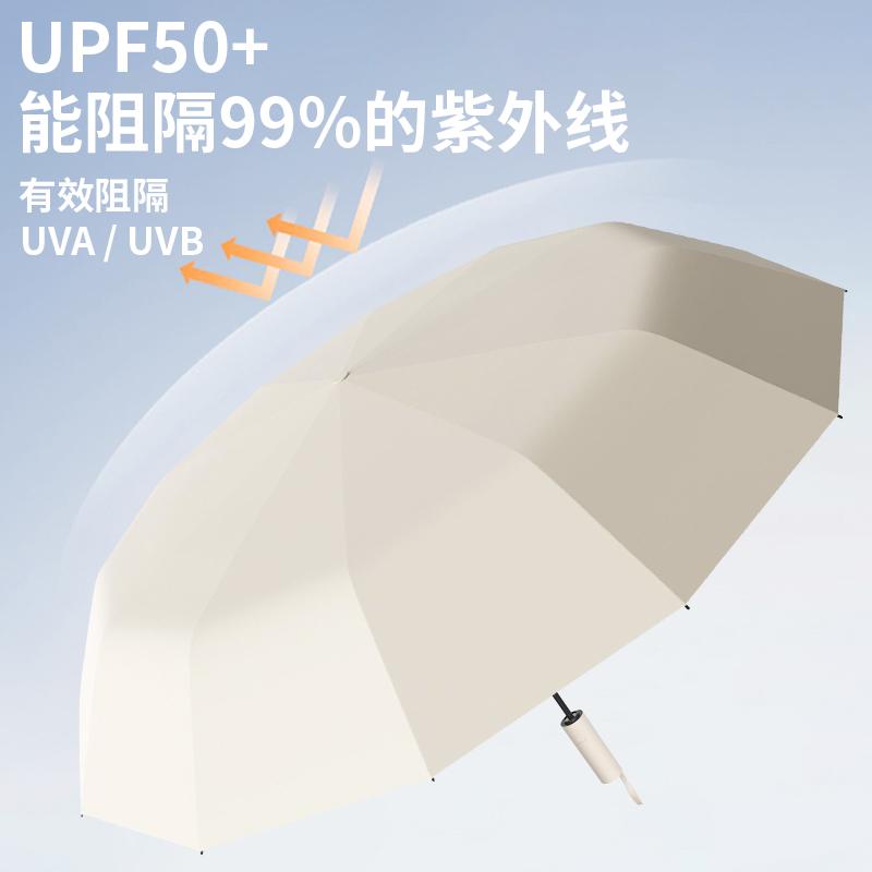 Fully Automatic Umbrella Men's Enlarged Thickened Reinforced Weather and Rain Men's Folding Female Sun Boys Automatic Umbrella