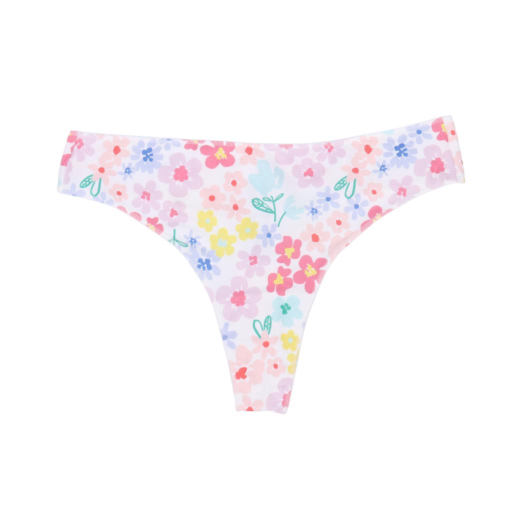 Patterned T-back panties Seamless invisible breathable briefs Low-rise women's knickers Thong underwear