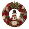 Kit per Realizzare Ghirlande in Tessuto Fai da Te, Kit Arte 3D con Ago per Adulti, Kit per Decorazioni Murali Tessili Tridimensionali Natalizie, Design Babbo Natale Pupazzo di Neve