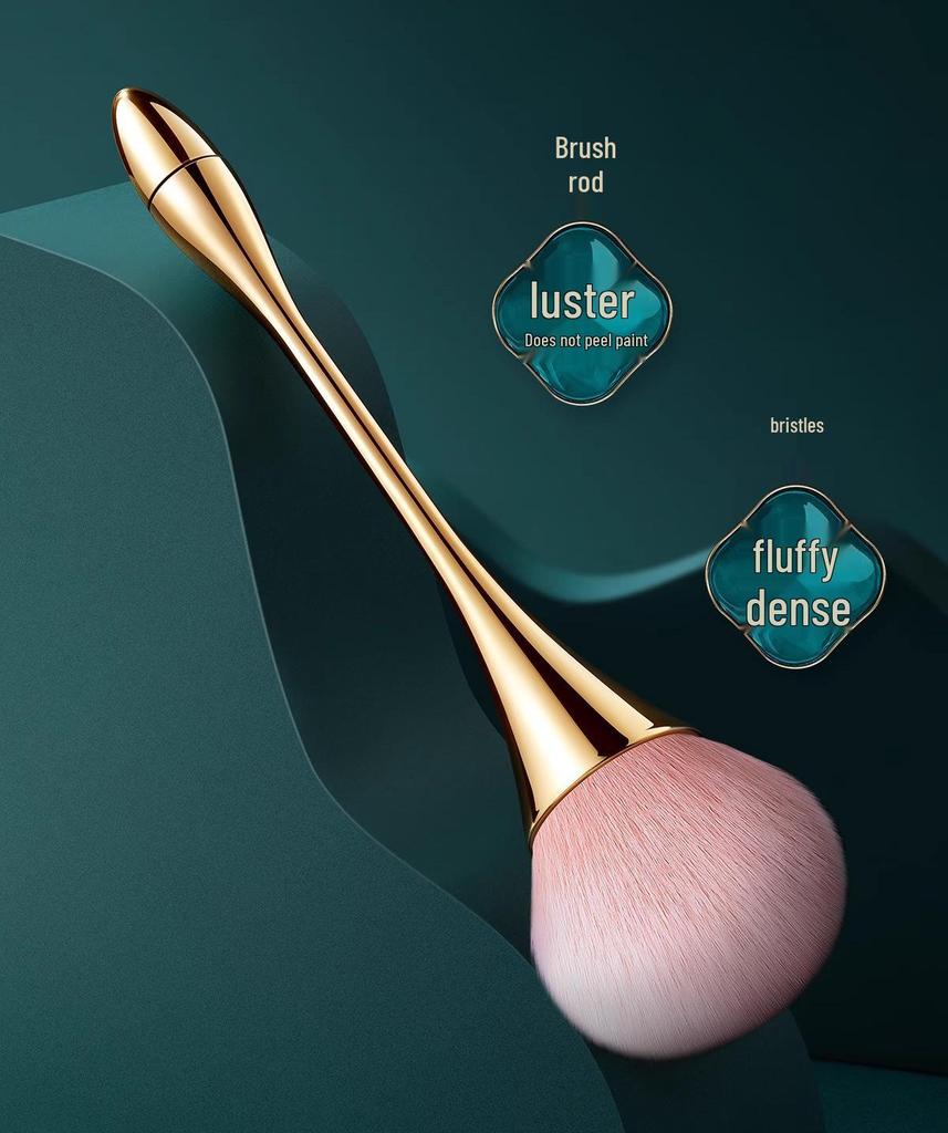 Rose Gold Goblet Makeup Brush: Soft, Loose Powder & Blush Tool for a Flawless Finish