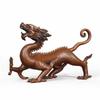 Dragon Figurine Metal Finish Statue Large for Study, Entryway