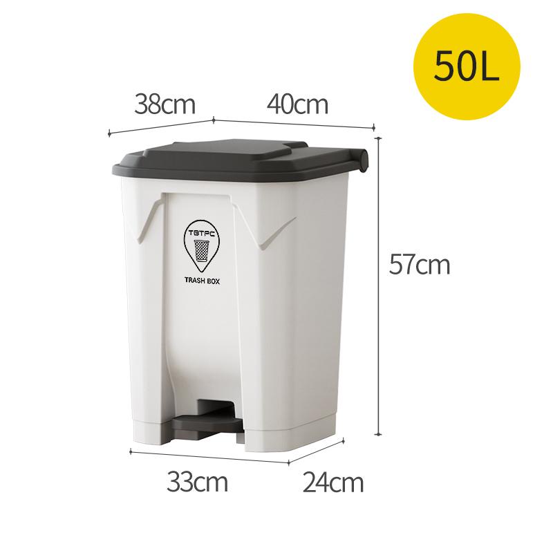 Large Foot-Pedal Trash Can with Lid for Commercial, Office, Outdoor, and Household Use