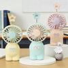 Portable Rechargeable Mini Fan with Three Speeds - Cartoon Design for Kids
