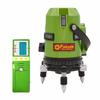 FUKUDA | Fukuda Full-Line Green Laser Level + Receiver Set EK-436GJ, 2 Lithium Batteries, 7 Lines, 7 Dots, 4 Vertical, 4 Horizontal, Full Circumferenc