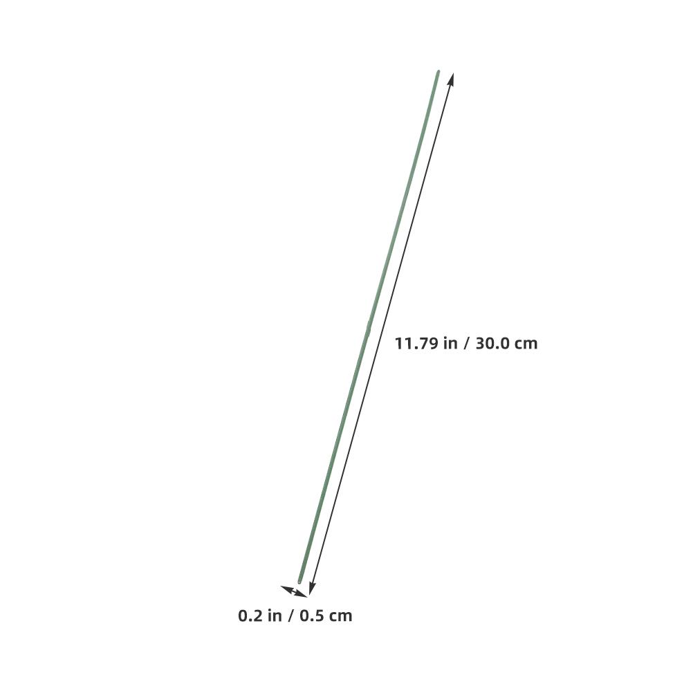 100Pcs Green Floral Iron Wire Stems 30cm Metal Craft Flower Rods DIY Artificial Flower Stems Wedding Floral Arrangement Supplies