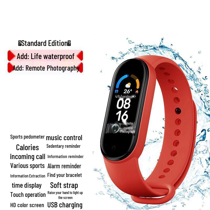 

M-Smart M6 Многофункциональные спортивные часы, Шагомер для мужчин, женщин, студентов – Совместимы с Android и Xiaomi.