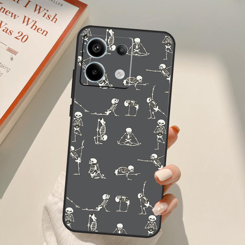 Skeleton Yoga Funda For Xiaomi Redmi Note 14 13 10 11 12 15 Pro Plus Case For Redmi 15 14C 12C 10C 13C 15C