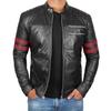Men's Genuine Lambskin Black Leather Jacket Stylish Motorcycle Bomber Biker Outerwear MJ 209
