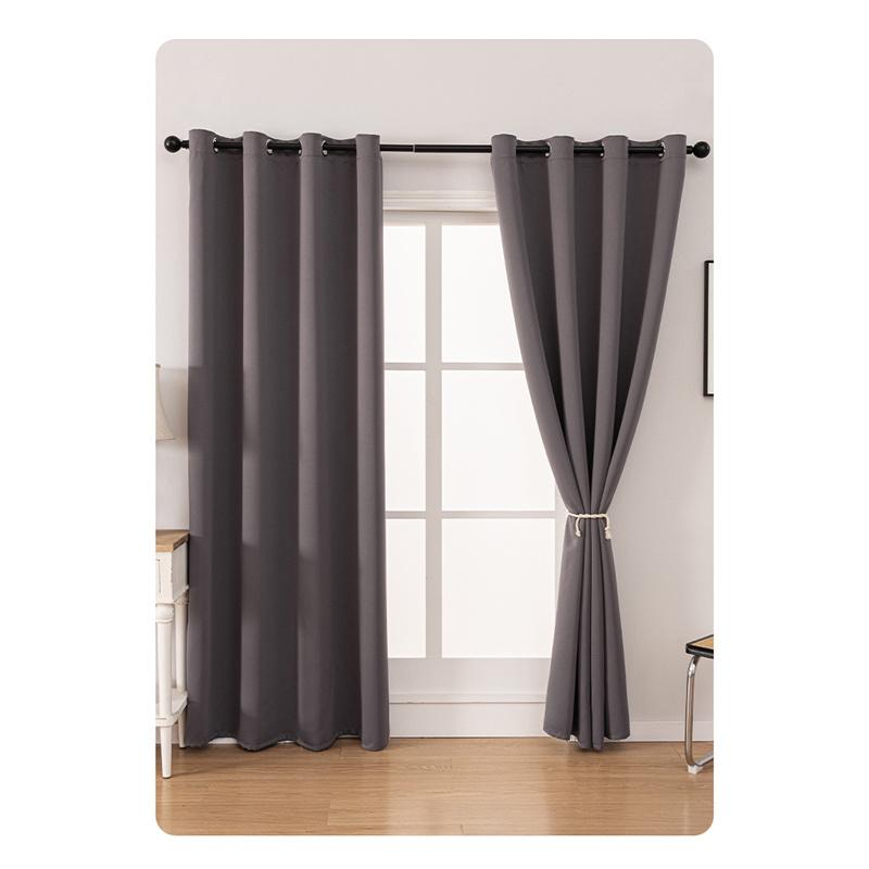 High Density Fabric 100% Blackout Curtains Thermal Insulated Sunproof Drapes with Grommet Top Bedroom Living Room Decor