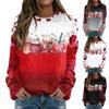 Жіночий повсякденний пуловер з круглим вирізом і довгим рукавом, футболка з принтом на День святого Валентина