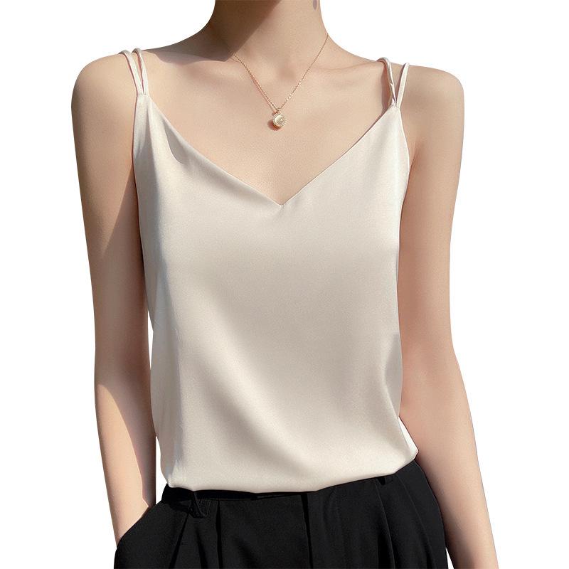 Silky Criss-Cross Back Camisole - Women's Summer Innerwear and Outerwear