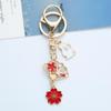 Cherry Blossom Fan Keychain: Heart-Shaped Best Friend Gift & Bag Accessory