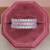 Shein Multi-Row Luxury Zircon Eternity Ring R5579 for Women
