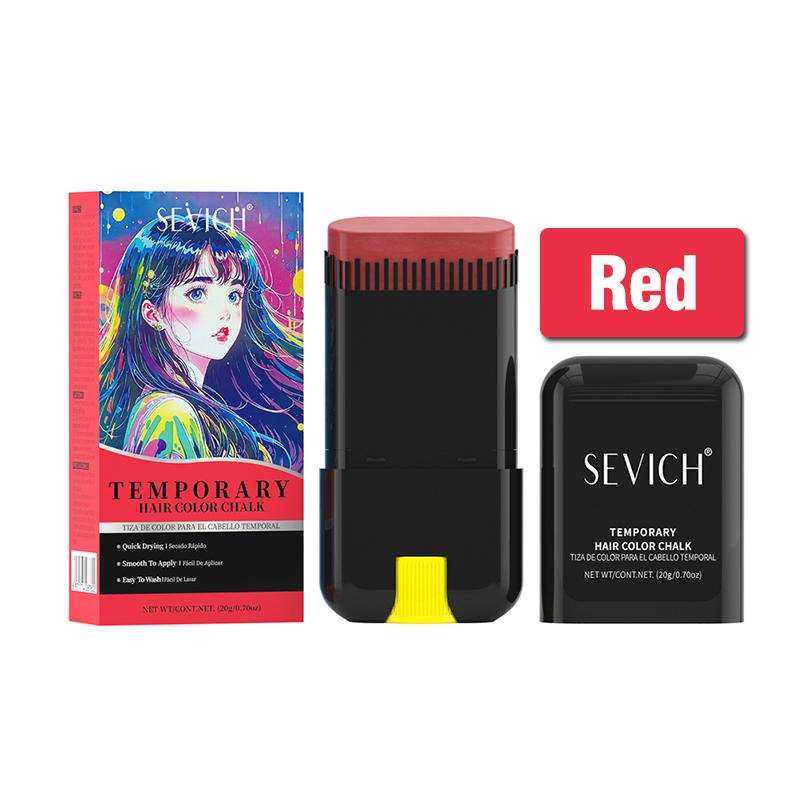 Bâton de coloration temporaire pour cheveux SEVICH Fashion DIY Crayon de coloration capillaire à usage unique et longue durée Craie de couleur pour cheveux Cire colorante pour cheveux Cire coiffante 20G