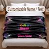 Green Day Printed Flannel Blanket Custom Name Text Soft Warm Throw For Bedroom Holiday Gift