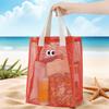 Storage Bag with Handle Large Capacity Hollow Mesh Breathable Multipurpose Clothes Toys Organizer Tote Bag