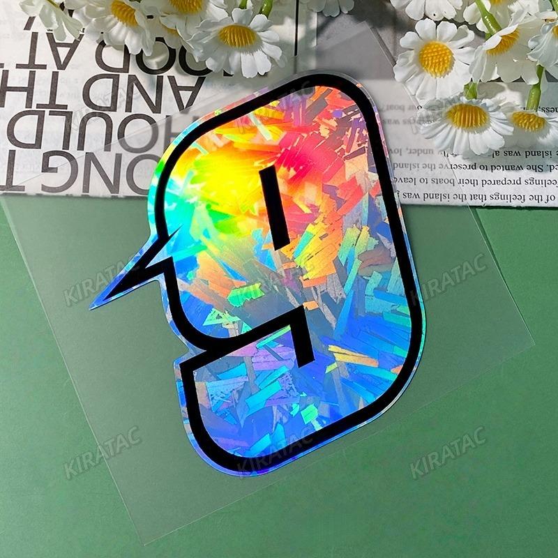 1PC 0to9 Arabic Numerals Holographic Carbon Motorcycle Stickers Waterproof for Motorbike Fairing Fuel Tank Scooter Vinyl Decals