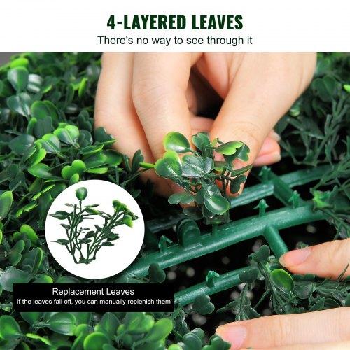 VEVOR Artificial Topiaries Boxwood Trees, 16” Tall (2 Pieces), Ball-Shape Faux Topiaries Plant