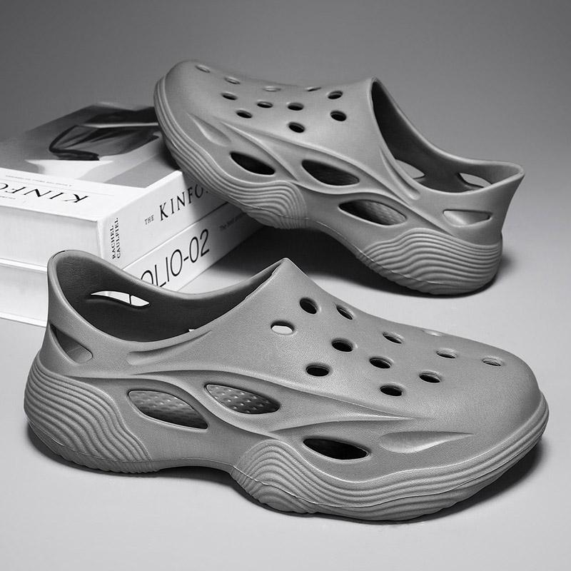 Shoes for Men Sandals Soft and Comfortable Non-slip Heel Covering Thick Bottom Wear-resistant Ventilate Indoor and Outdoor  New