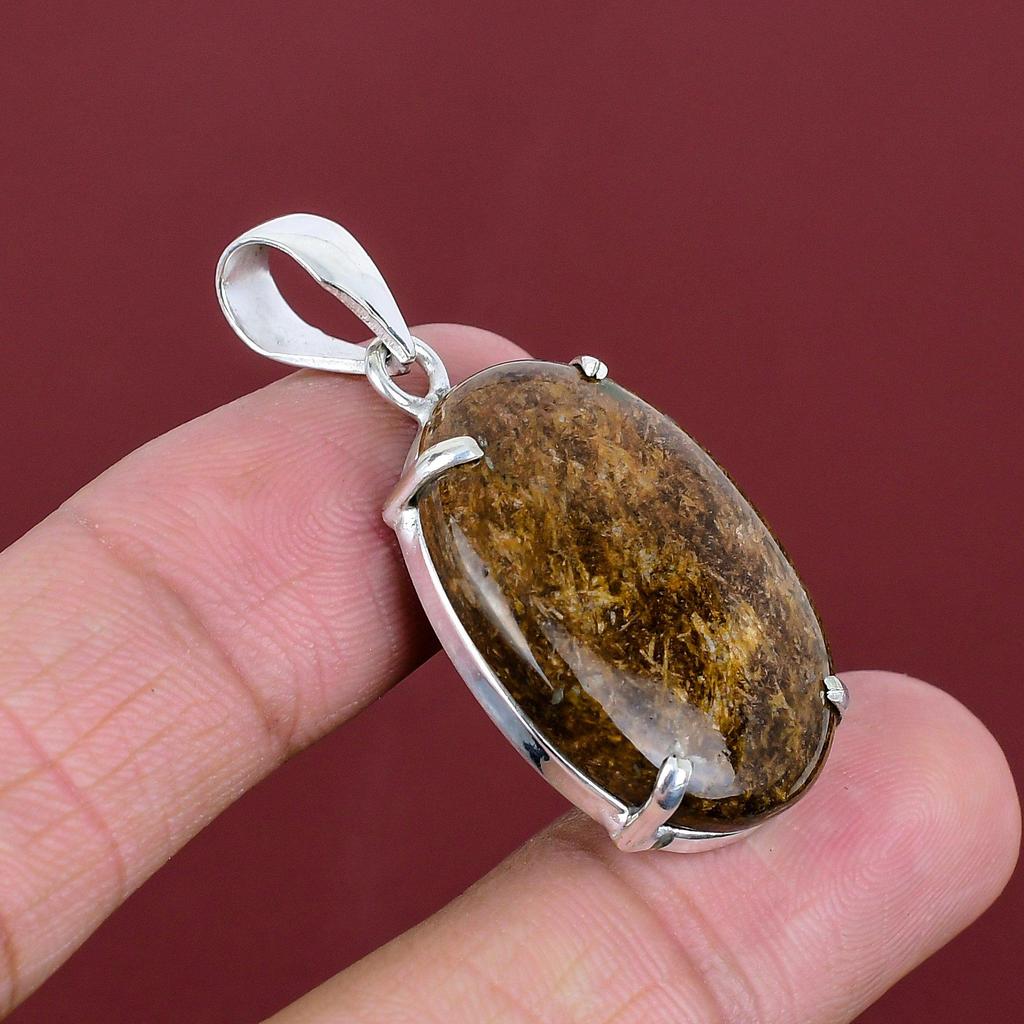 Bronzite Pendant 925 Sterling Silver Pendant Amazing Gemstone Pendant Elegant Jewelry Handmade Pendant Anniversary Gifts Birthstone Jewelry