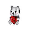 Brand New Copper Metal Animal Bead Component Cat Wolf Bee Owl Heart Charm Bead Components Compatible With Authentic Original Pendant Bead Component