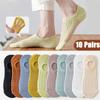 10Pairs Thin Invisible Boat Socks Mesh Short Hosiery Elastic Short Ankle Socks Girl