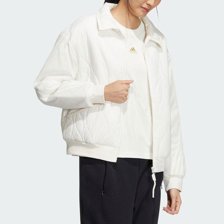 Adidas Future Style Padded Jacket Solid Color Logo Sports Casual Jacket Women Jacket Pink White IM8957