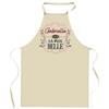 Kitchen Apron - Gabrielle the Most Beautiful - Thick Cotton - Breton Print - Adjustable Ties