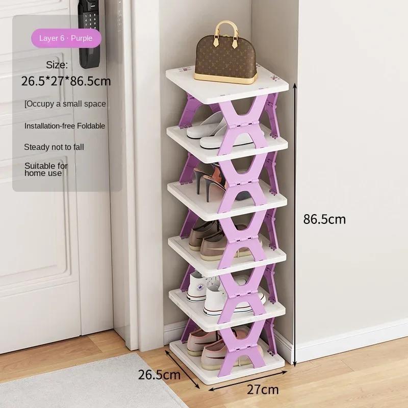 X-shaped Shoe Rack Foldable Simple Shoes Shelf Installation Free Multistorey Storage Racks Simplicity Household Sneakers Shelves