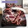 Juego de Ropa de Cama con Estampado de Dibujos Animados Colcha Funda de Colcha Funda de Almohada Decoración del Hogar Regalo de Cumpleaños (1 * funda nórdica + 2 * fundas de almohada, sin núcleo)