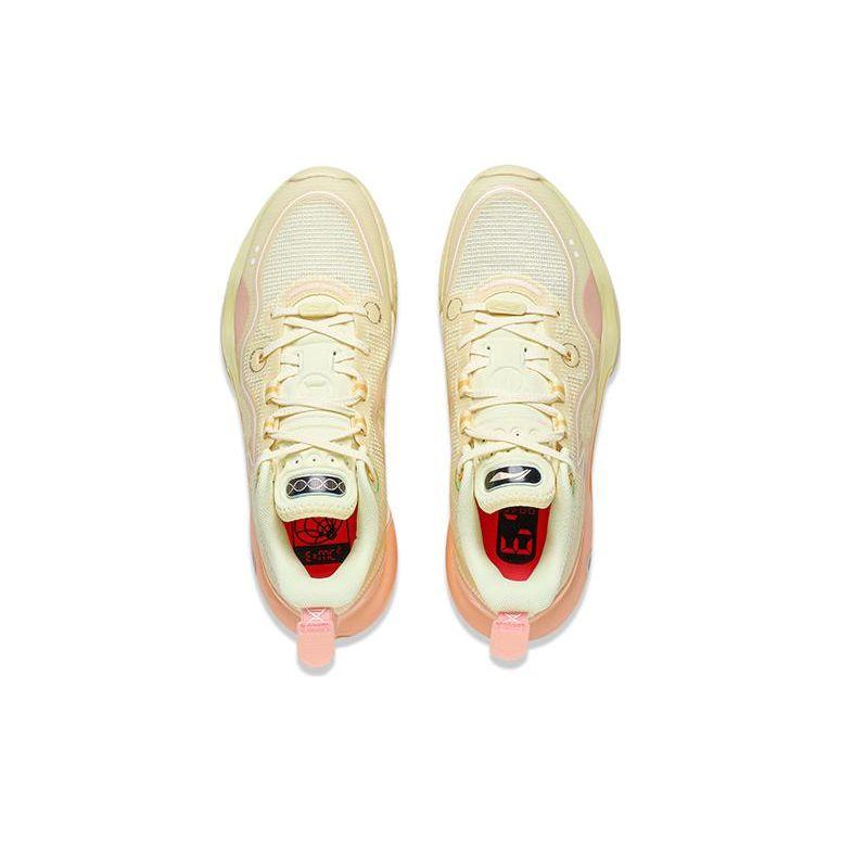 Li Ning Yu Shuai Evolution Low Honeydew Slip Resistant Durable Lightweight Low Top Basketball Shoes Men Sneaker Light-Cream-Yellow ABAS161-3