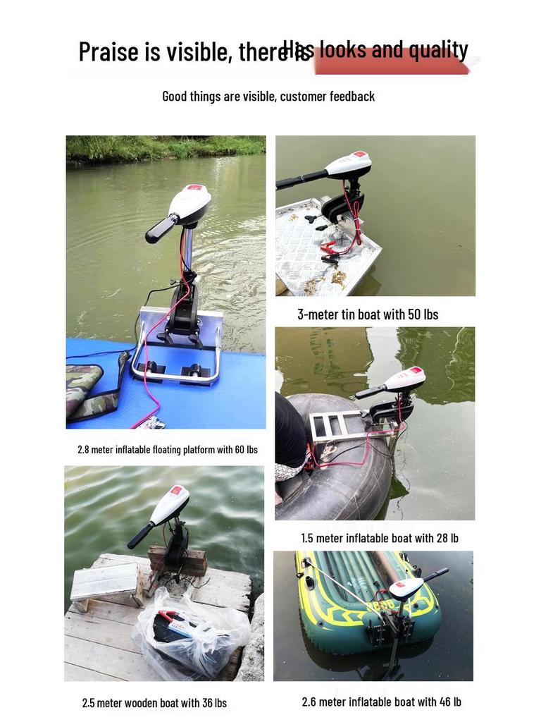 Suyi Electric Outboard Motor with Propeller for Boats 12V/24V