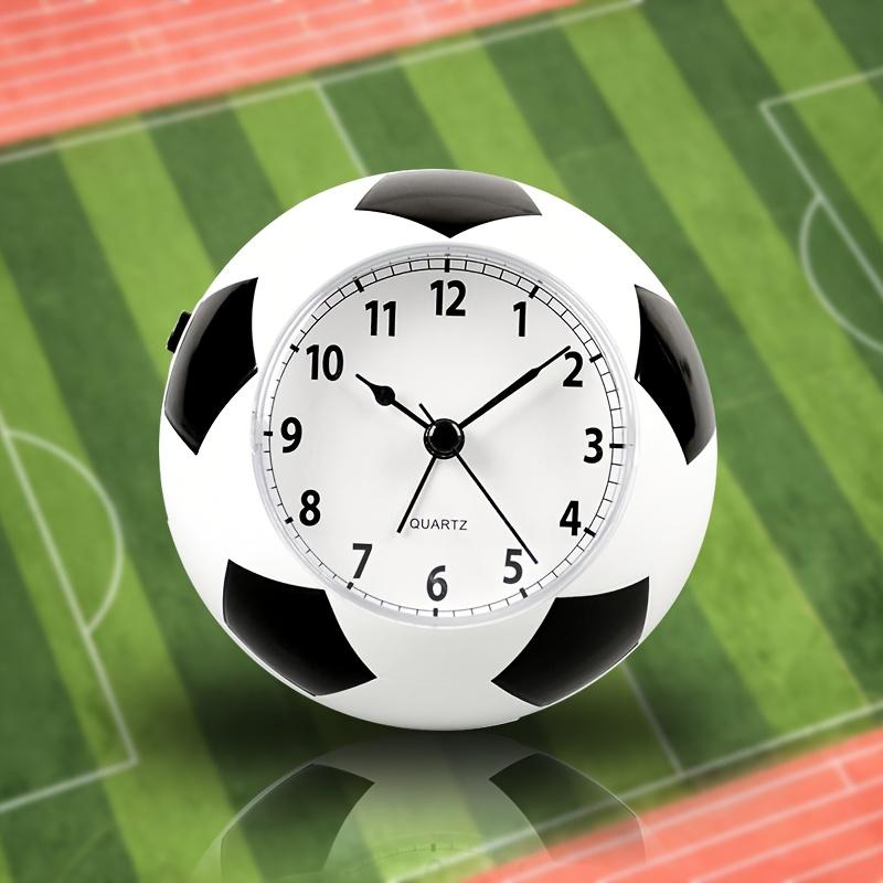 

Креативный будильник в форме футбольного мяча, бесшумный механизм, подходит для использования на открытом воздухе, реквизит для фотосъемки, праздничные украшения,