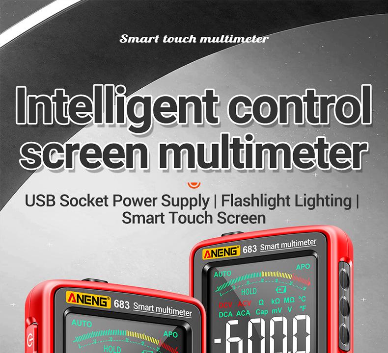 High-Precision Smart Rechargeable Digital Multimeter with Anti-Burn and Auto-Function Features