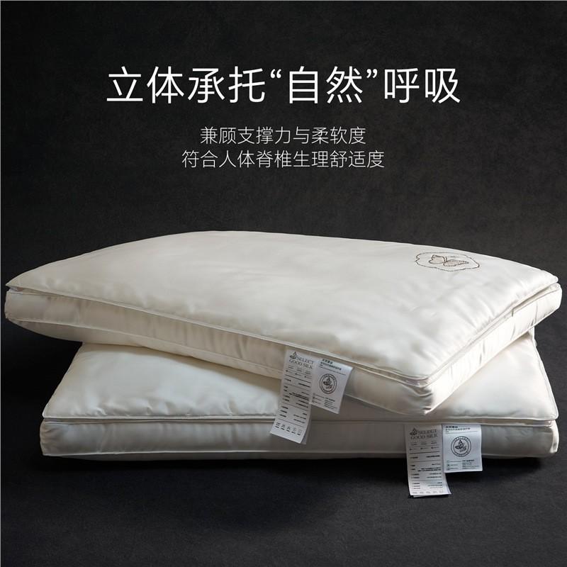 Luxury Silk-Infused Memory Foam Pillow Neck Support Sleep Comfort Adult Bedding Standard Size