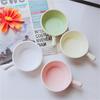 4pcs Seasoning Plates, Ceramic Mini Plates with Handles, Creative Small Milk Cups, Coffee and Sugar Small Plates