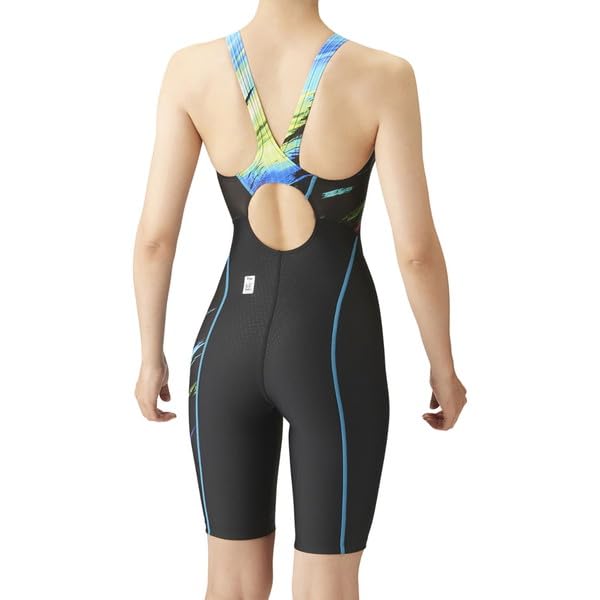 Swimsuit Racing Spats Black X Blue L [Arena] One-Piece (Open Back/Half Leg) Women's (BKBU)
