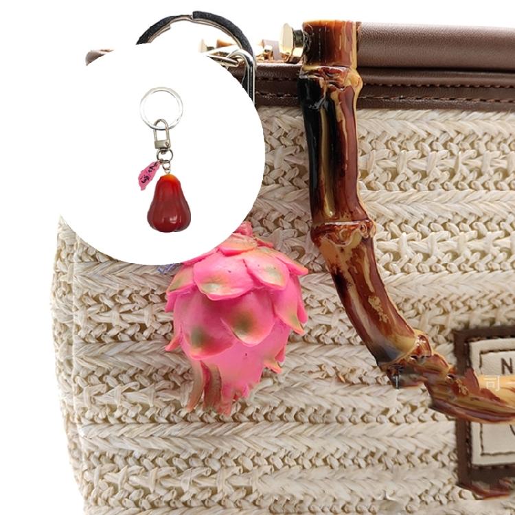 Playful Miniature Fruit Pendant Keychain Multi Purpose Decoration Wallet Hanging Ornament For Bags Phones Youth