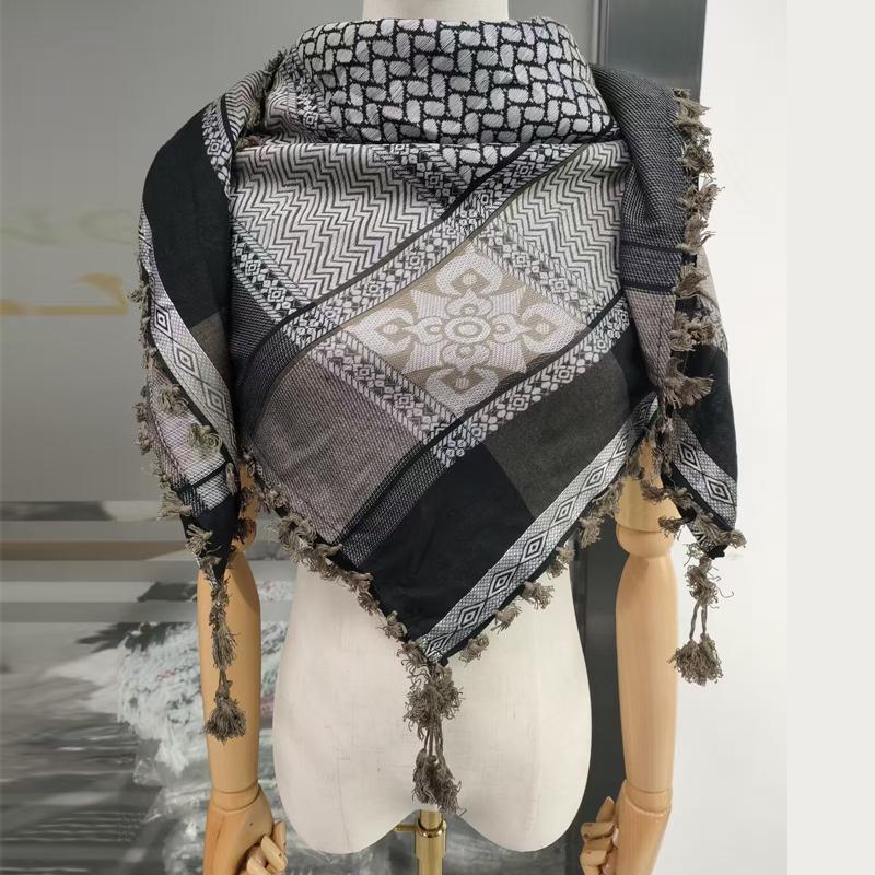 Ready Stock Palestine Hijab Woven Keffiyeh Head Scarf Arabic Men 5 Colors Shemagh Kuffiyeh Yashmagh Kufiya Scarf Many Colors