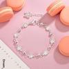 Charm Bracelet Silver Butterfly Peach Blossom Bracelet For Women Charm Temperament Bracelet Party Wedding Jewelry Gifts