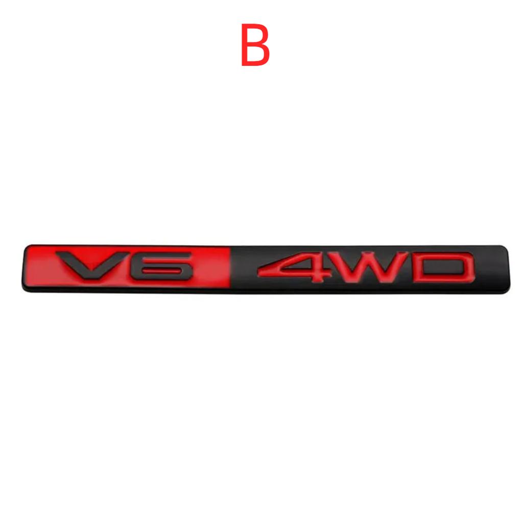 3D Metal V6 4WD Logo Autocolant pentru mașină Portbagaj spate Aripa Emblemă Emblema Decalcomanii pentru T/oyota H/IGHLANDER C/OROLLA R/AV4 C/amry C/ROWN P/RIUS R/EIZ