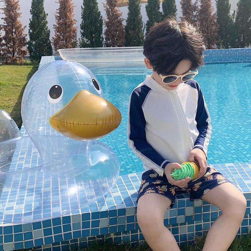 

Раздельные купальники для мальчиков и младенцев с защитой от солнца: Быстросохнущие купальники в пляжном стиле, размеры S и M 140 (Height ~130cm)