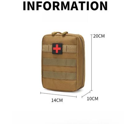 Cross Border Outdoor Sports Medical Kit, Multifunctional Camping First Aid Tool, Tactical Portable EDC Portable Oxford Cloth Bag