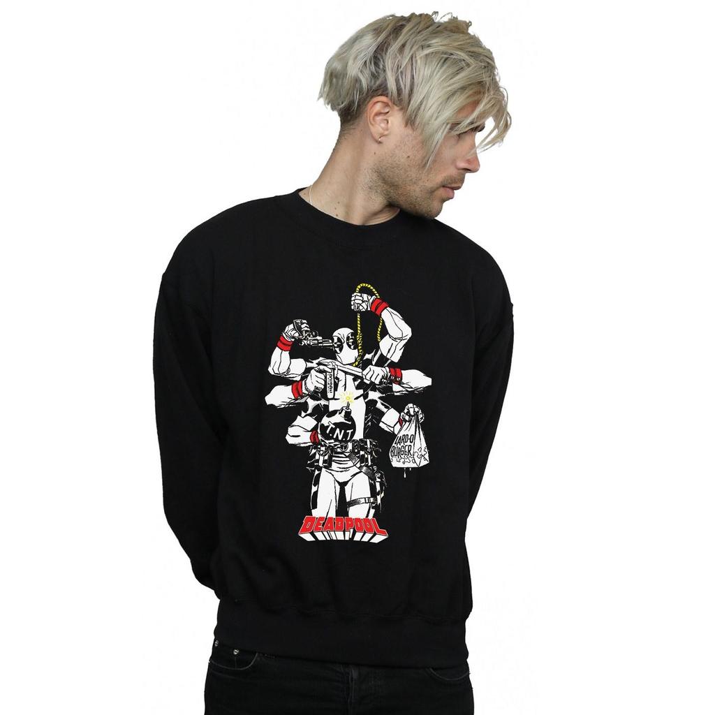 Marvel Mens Deadpool Multitasking Sweatshirt