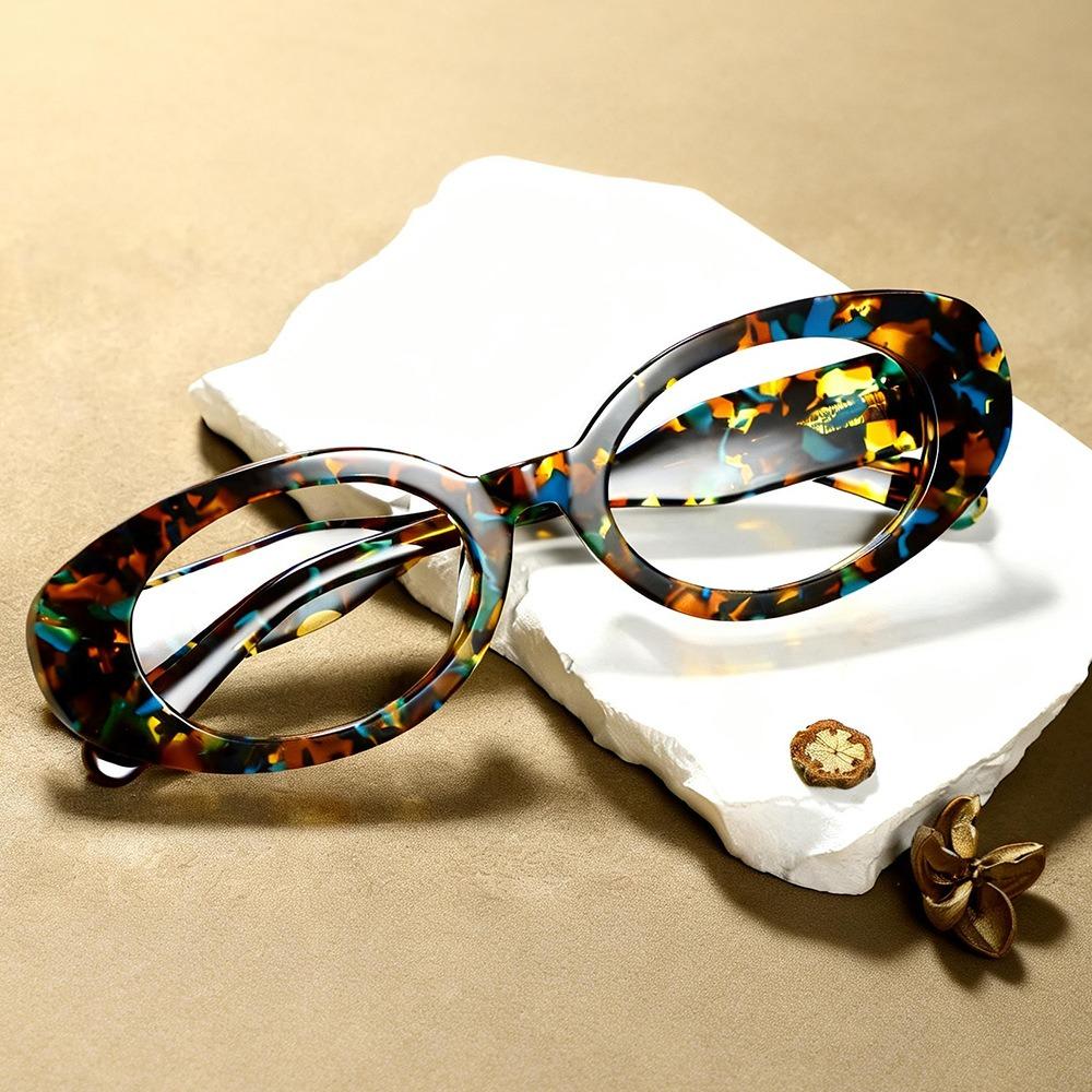 Acetate Glasses Frame Women Handmade Oval